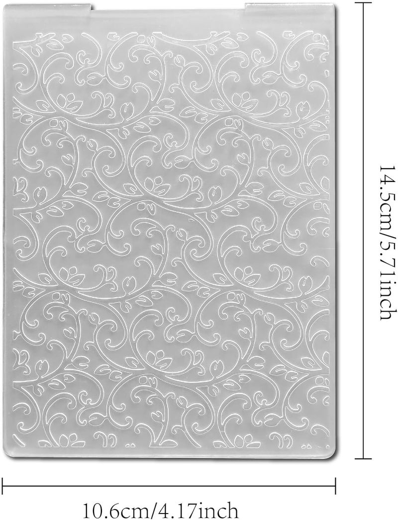 Arbuya Flourishes Swirl Plastic Embossing Folders for Card Making Lace Vine Embossing Folders for Scrapbooking Paper Crafting Decoration - Image 2